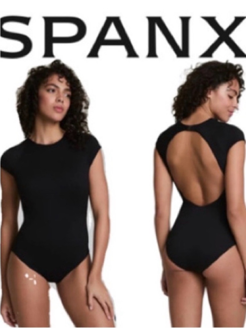 SPANX Swim NWT Shape Pique hug neck short sleeve one piece size medium